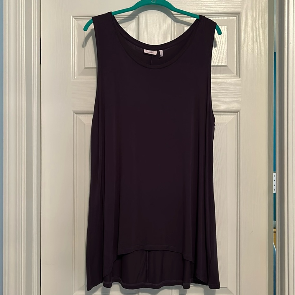 LOGO brand scoop neck tunic tank top. Blackberry colored size XL
